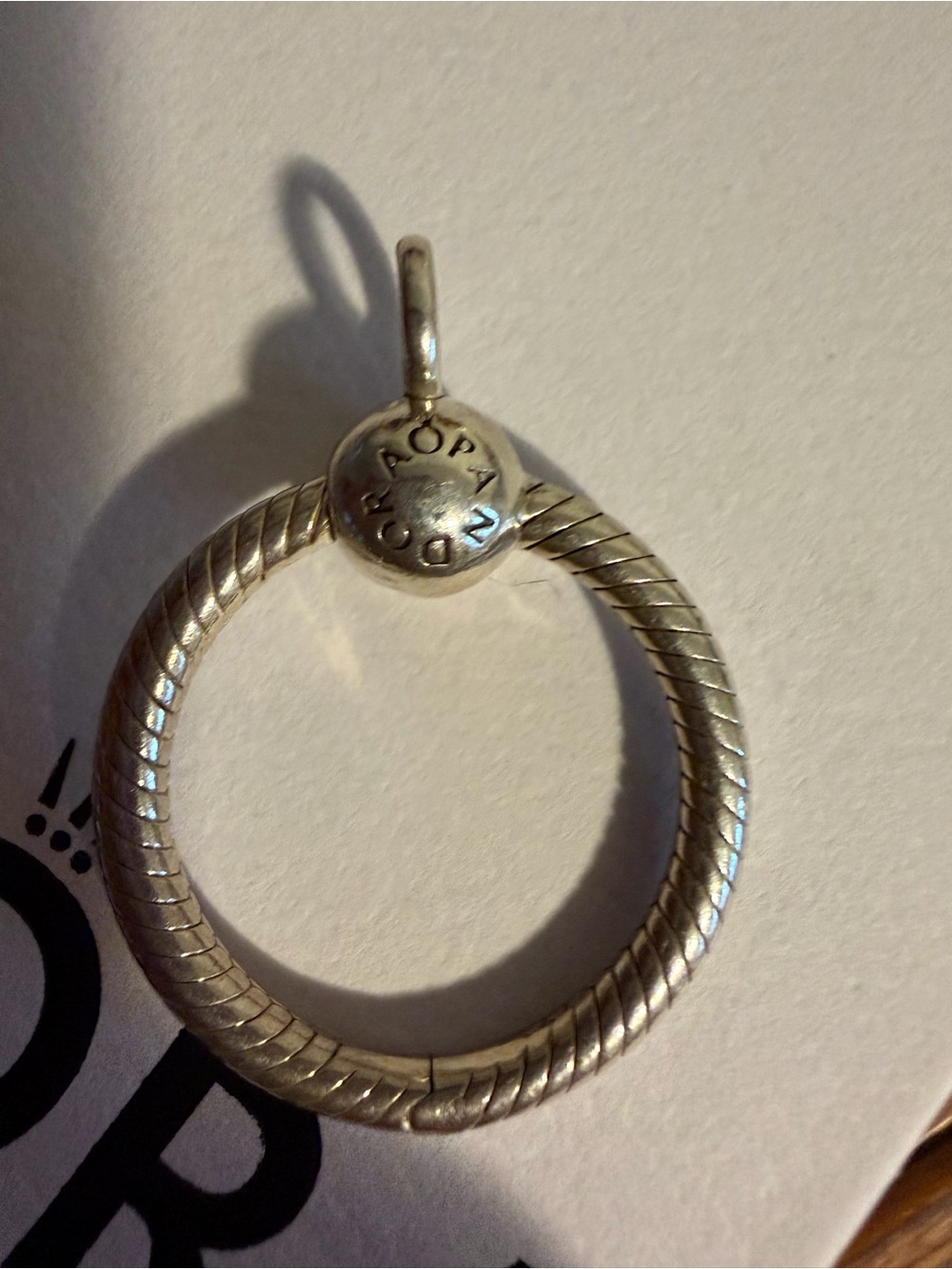 Pandora Silver Charm Holder